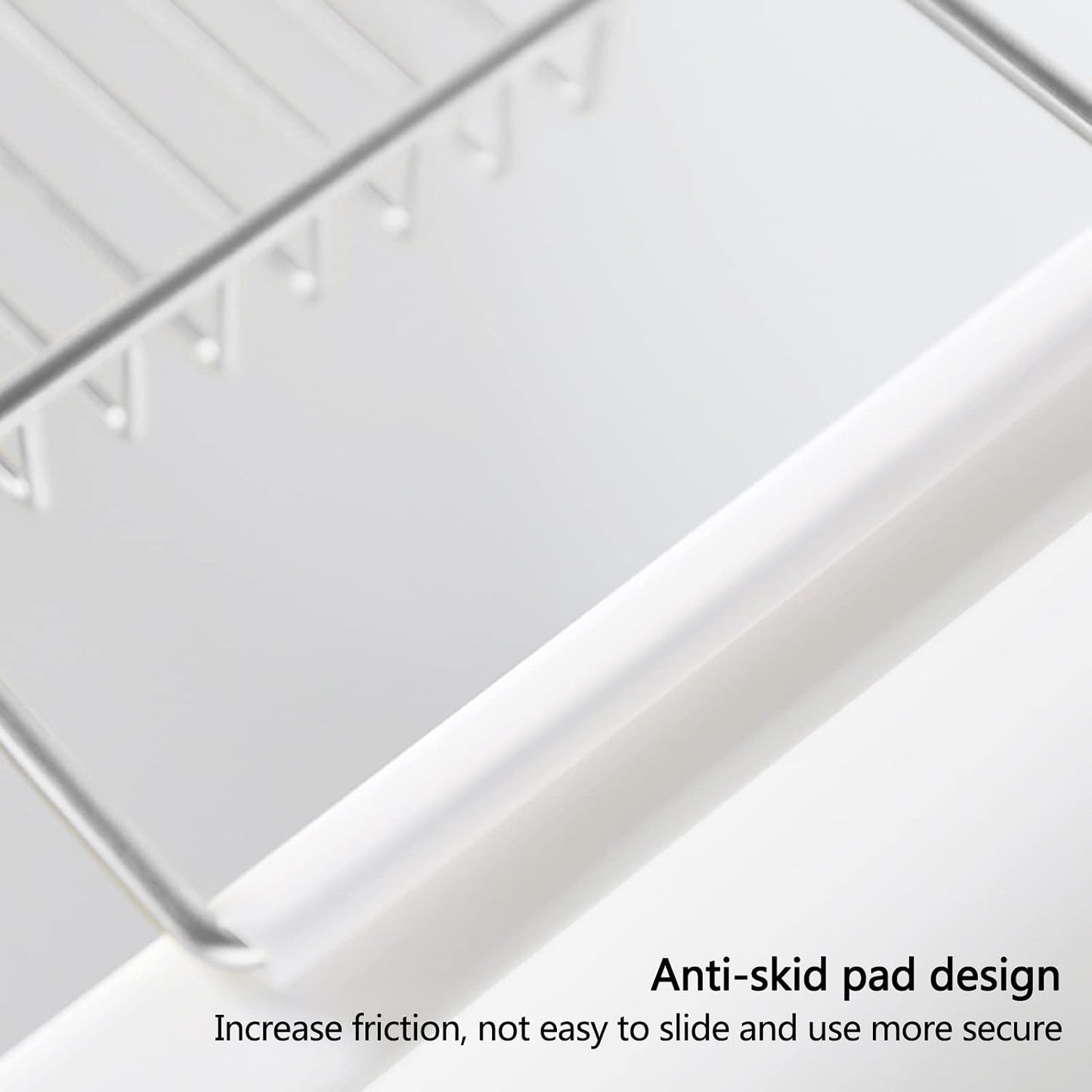 Bathtub Caddy Tray, Home Stainless Steel Bath Tub Table Shelf with Marble Chopping Board, Adjustable Bath Storage Platform for Hotel Shower Stall,