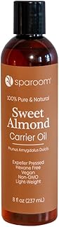 SpaRoom 100% Pure and Natural Carrier Oil, Hair and Skin Moisturizer, Aromatherapy and Massage Oil Base for Essential Oils, 8 Ounces, Sweet Almond Oil