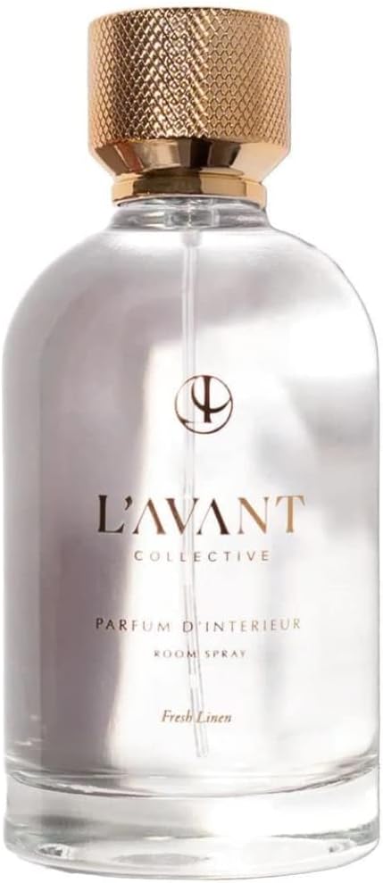 L'AVANT Collective Luxury Room Spray | Fresh Linen | Non-Toxic Linen Spray & Air Freshener with Essential Oils | Room Freshener, Home Fragrance & Odor Eliminator | 100ml Glass Bottle for Bedroom