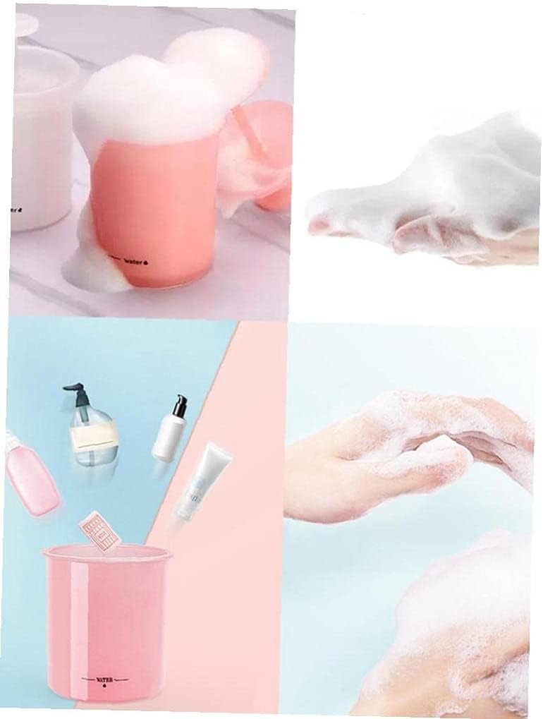 Facial Cleanser Foam Makeup Washing Bubble Maker Travel Household Rich Foam Maker Cup Pink Lovely and Attractive