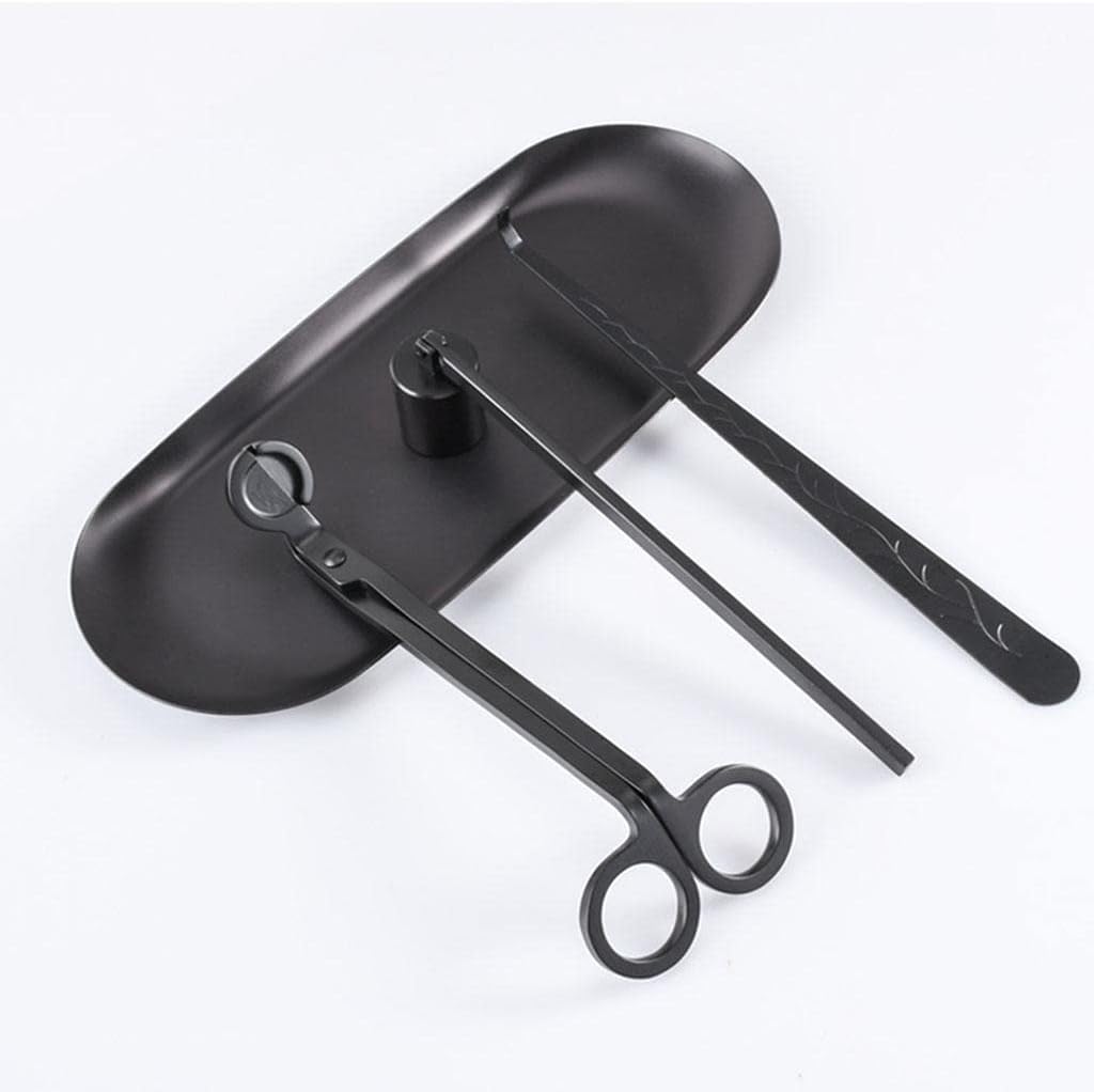 Candle Accessories Tool Set with Candle Wick, Candle, Candle Wick Dipper for Christmas, New Year, Party, Home, Black