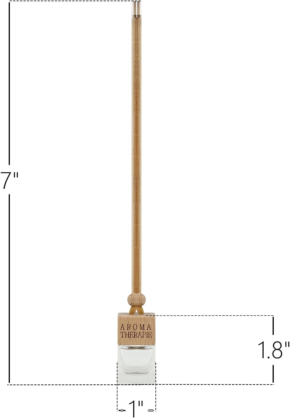 4-Pack Refillable Car Air Freshener Hanging Diffuser Empty Glass Bottle with Wooden Cap & Reed Sticks Essential Oil Aromatherapy Pendant Drift Car Fresheners for Women Men-Car Accessories