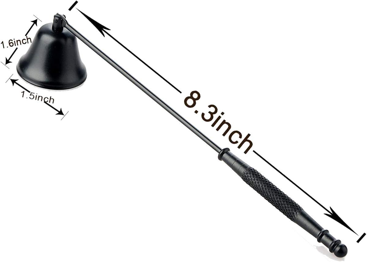 Candle Snuffer, Stainless Steel Wick Flame Extinguisher Elegant Candle Accessory for Candle Lovers - Black