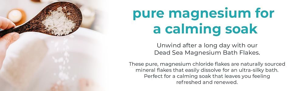 Natural Elephant Dead Sea Magnesium Bath Flakes | 5 lb (80 oz) Bag | Pure Magnesium Chloride Soak for Body and Foot | Ideal for a Soothing Bath Experience | Alternative to Epsom Salt
