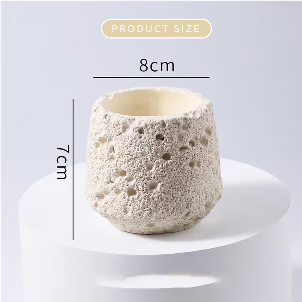 Concrete Match Holder with Strike, Matches in a jar for Bathroom Candle and Candle Match Jar for Fireplace BBQ Grill Matches, Decorative Modern Home Decor Gifts for Girls - No Matchsticks