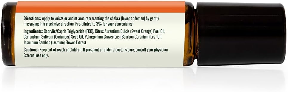 Plant Therapy Chakra 2 Joyful Creation (Sacral Chakra) Essential Oil Blend Pre-Diluted Roll-On 10 mL (1/3 oz) 100% Pure, Ready to Use