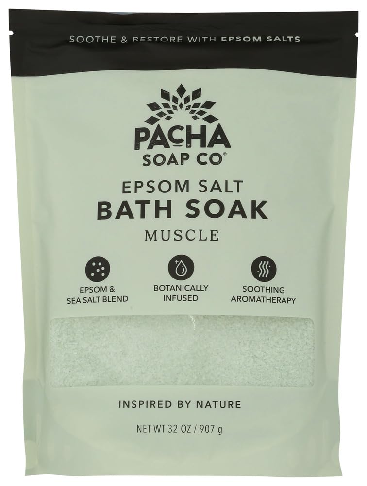 Pacha Soap Muscle Salt Soak, 32 OZ