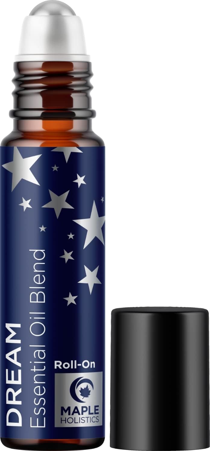 Sleep Essential Oil Roll On - Aromatherapy Essential Oil Roller for Restful Sleep and Relaxation with Pure Lavender & Roman Chamomile - Calming Pre-Diluted Blend for Nighttime Aromatherapy (1-Pack)