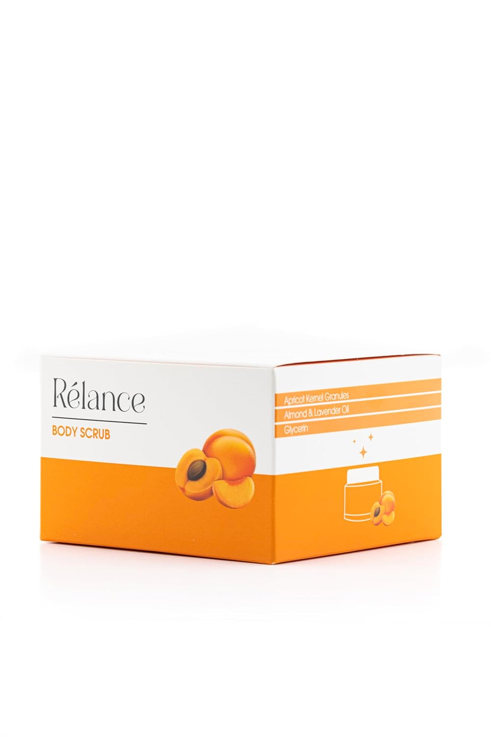 Relance Body Scrub with Apricot Kernel Granules, Almond, Lavender Oil, Glycerin, 300ml (10.14 fl oz)