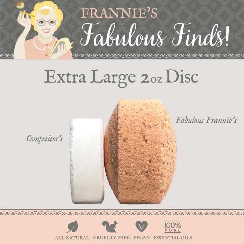 Fabulous Frannie Shower Steamers Feel Better Aromatherapy, Extra Large, Extra Strength, Spa Kit, Gifts 4 Mom, Tablet Bombs Essential Oils, Self Care Relaxation Women Men 2oz Disc 6 Count (Pack of 1)