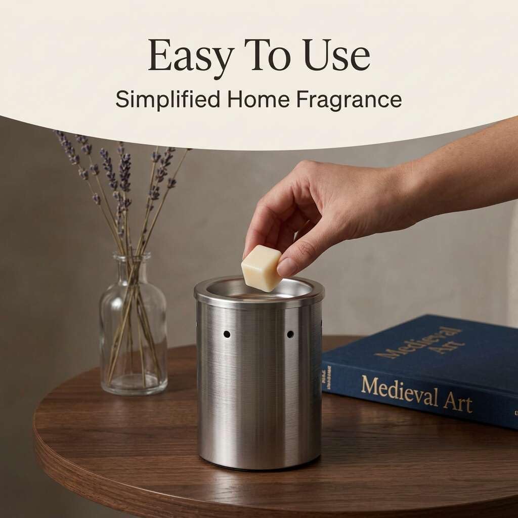 Mahogany Teakwood Strongly Scented Hand Poured Vegan Wax Melts, 36 Scented Wax Cubes, 19.2 Ounces in 6 x 6-Packs