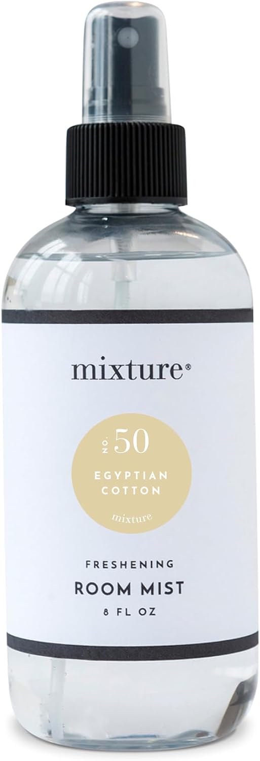 Mixture No. 50 Egyptian Cotton Room Mist – Fresh, Clean Linen-Inspired Home Fragrance Spray, 8oz