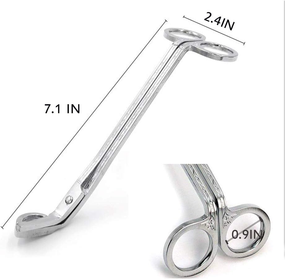 STONCEL 4PC Candle Trimmer Wick Catcher Stainless Steel,Silver