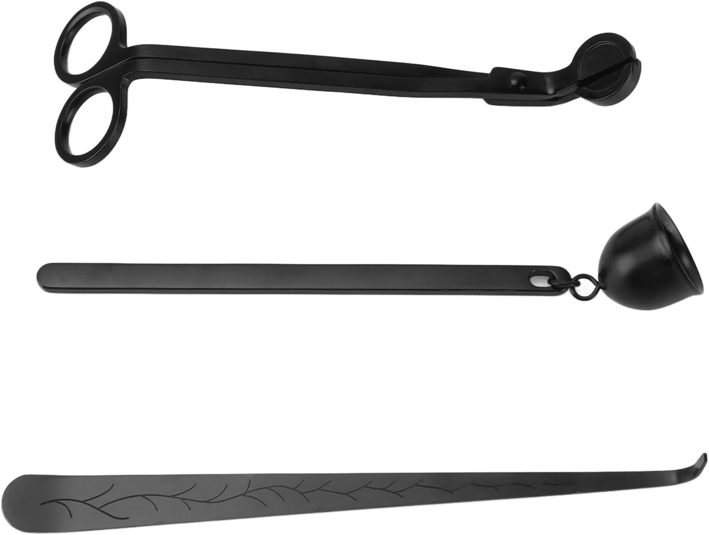 Candle Tool Set, Wick Trimmer and Extinguisher Kit, Stainless Steel Candle Wick Scissors with Hook and Snuffer for Aromatherapy Candles, Elegant Gift for Candle Lovers