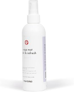 Manduka Yoga Natural Mat Wash and Refresh - 100% Natural, Essential Oils, Non Irritating, Pet Friendly, Fresh Scent, Lavender, 8oz (227ml)
