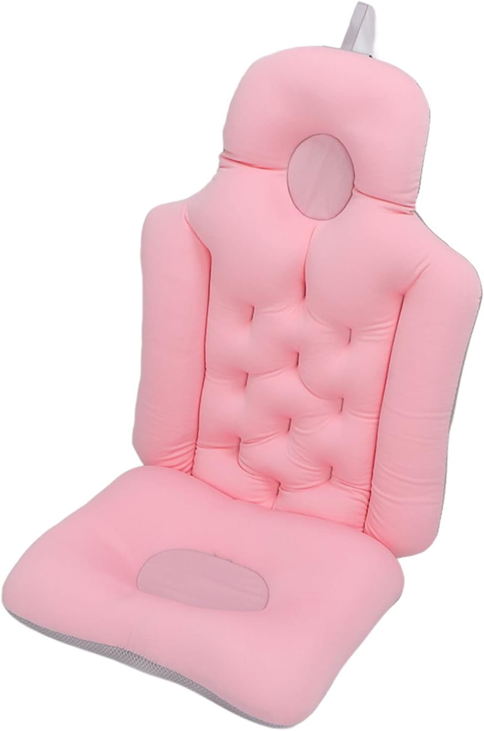 Bathtub Cushion Bathtub Pillow Soft Breathable Folding Headrest Back Support Bath Pillow Cushion for Adults Spa(Pink)