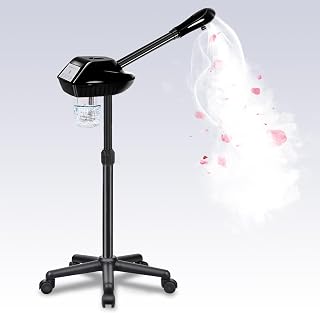 Face Steamer Professional,Steamer for Facial on Wheels,Ozone Face Steamer for Deep Facial Cleansing