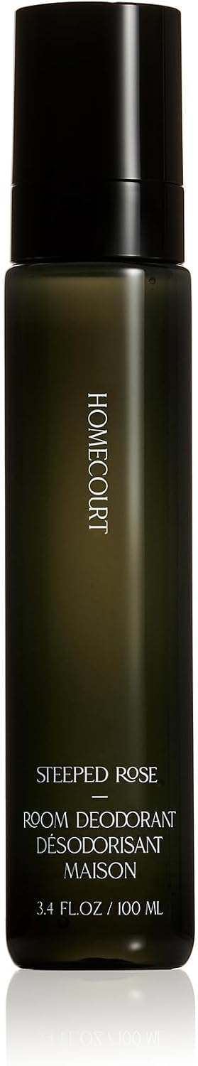 Homecourt Room Deodorant, Natural Room Spray, Fine Fragrance of Rose & Vanilla, For Kitchen, Bathroom & more, Clean Formula, Steeped Rose, 3.4 oz