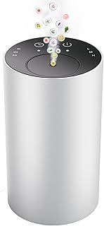 Essential Oil Diffuser with 3 Spray Modes, Battery Operated, LED Timing Display, Aromatherapy Diffuser, 1/4/8-Hour Timer, 10ml Oil Bottle, and 3 Mist Settings for Home, Car (New Silver)