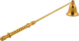 ARSUK Candle Snuffer, Fire Extinguisher with Long Handle to Safely Extinguish Candles, Stainless Steel 12 x 2in (Brass Handle)
