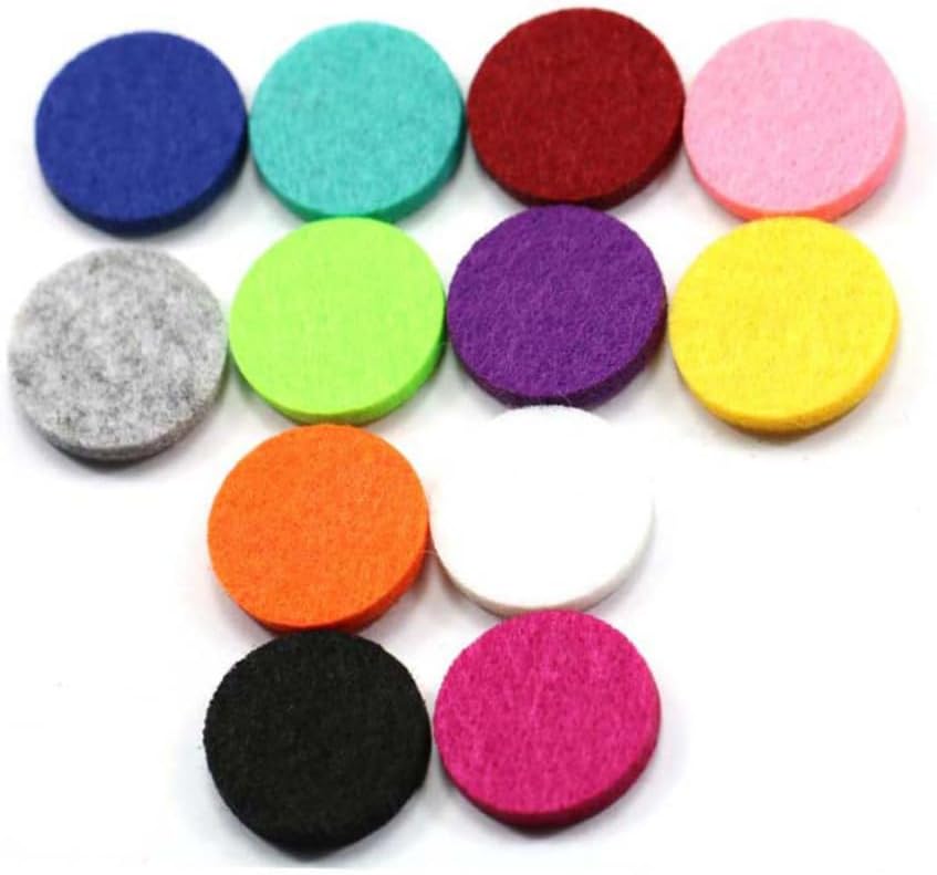 Healifty 100pcs Thick Absorbent Replacement Pads for Diffuser Necklace Locket Mixed Colors Fit for Optimal Scent Diffusion Reusable Essential Oil Pads