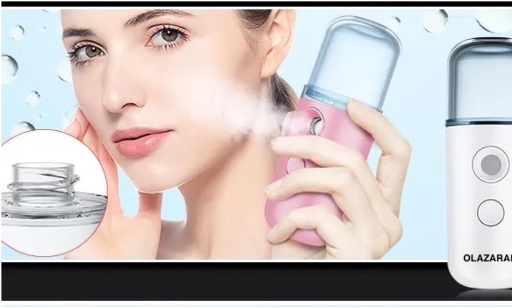 Portable Nano Facial Steamer - USB Rechargeable Mini Face Mist/Steamer Sprayer for Makeup Hydration, 1 oz