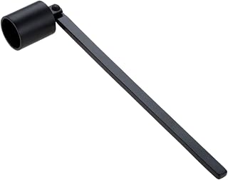 Candle Snuffer Accessory, 5.9inch Long Handle Candlesnuffer Polished Wick Extinguisher Stainless Steel Wick Flame Snuffer Metal Candle Accessory, Black