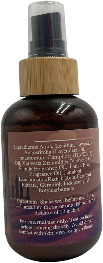 Purple Canyon Vanilla & Lavender with Tonka Room Spray — 4 oz Natural Linen & Room Freshener — Soothing Floral & Sweet Aroma — Spa-Like Relaxation — Premium Natural Fragrance Oils