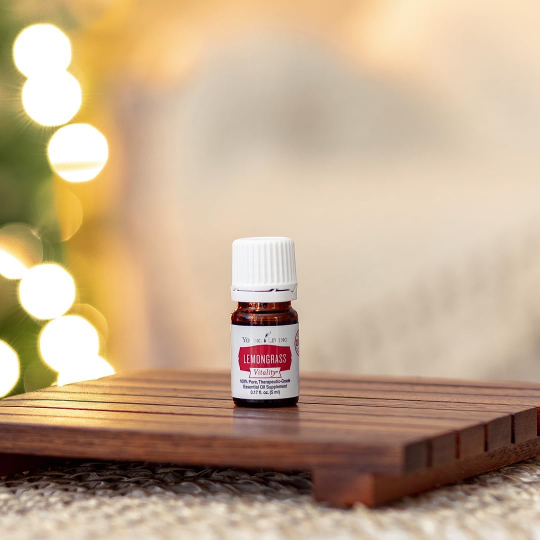Young Living - Lemongrass Vitality 5 ml | Culinary & Beverage Flavoring Essential Oil | Digestive Support | Natural Cleansing Properties | Citrusy Flavor for Foods