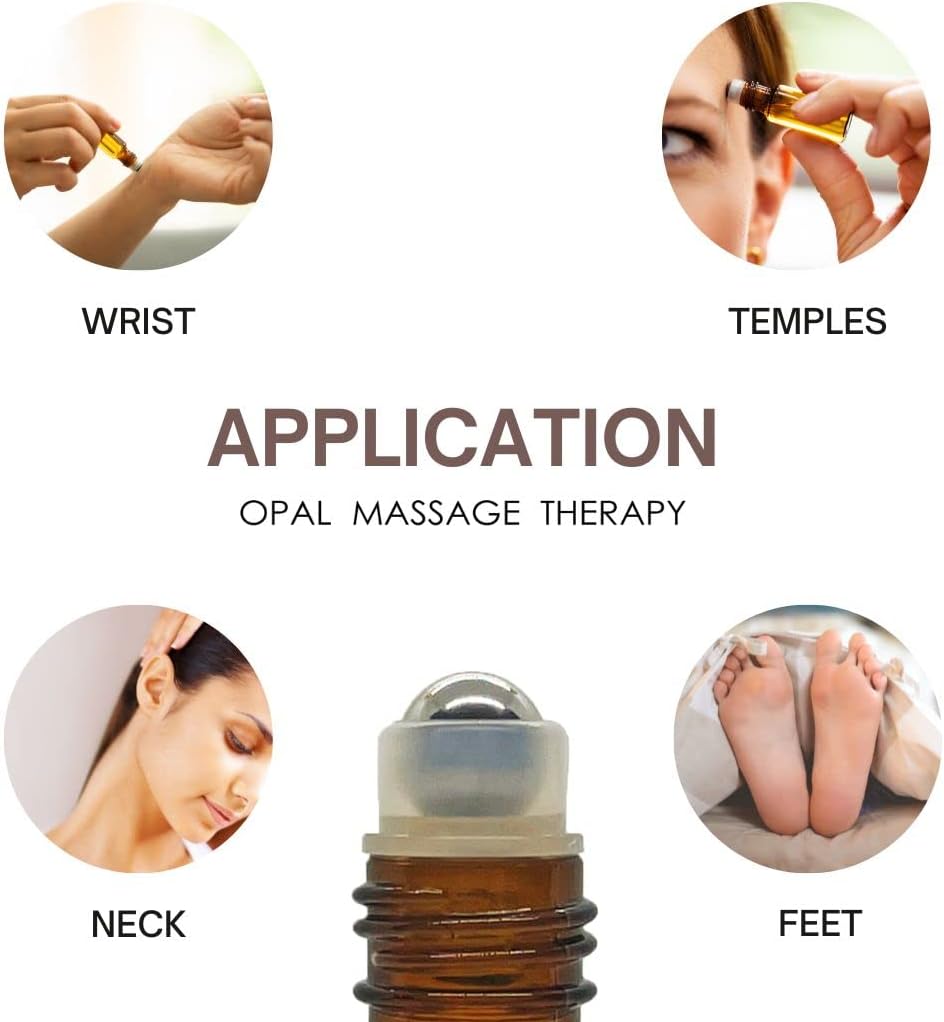 Premium Essential Oil Roll On Opal Massage Therapy (Cedarwood)