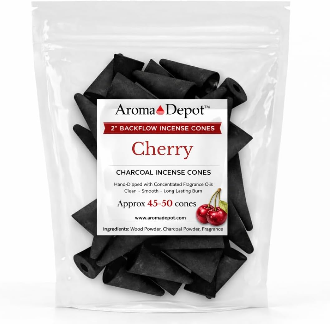 2'' Cherry Backflow Charcoal Incense Cones (Approx. 45-50)