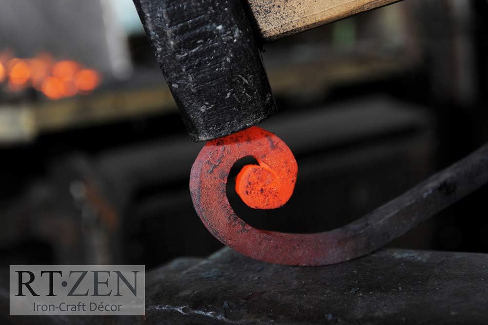RTZEN Rustic Bell Candle Snuffer - Handcrafted Decorative Rustic Wrought Iron Candle Extinguisher Candlesnuffer with Long Handle - Unique Black Matte Farmhouse Decor Accessories Gift