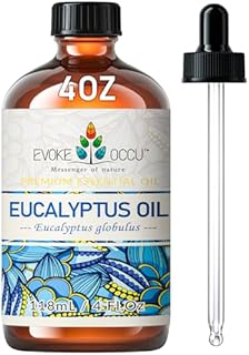 EVOKE OCCU Eucalyptus Essential Oil for Diffuser, Aromatherapy, Shower, Clear Breath, Add to Body Wash, Soap and Candle Making - 4 Fl Oz