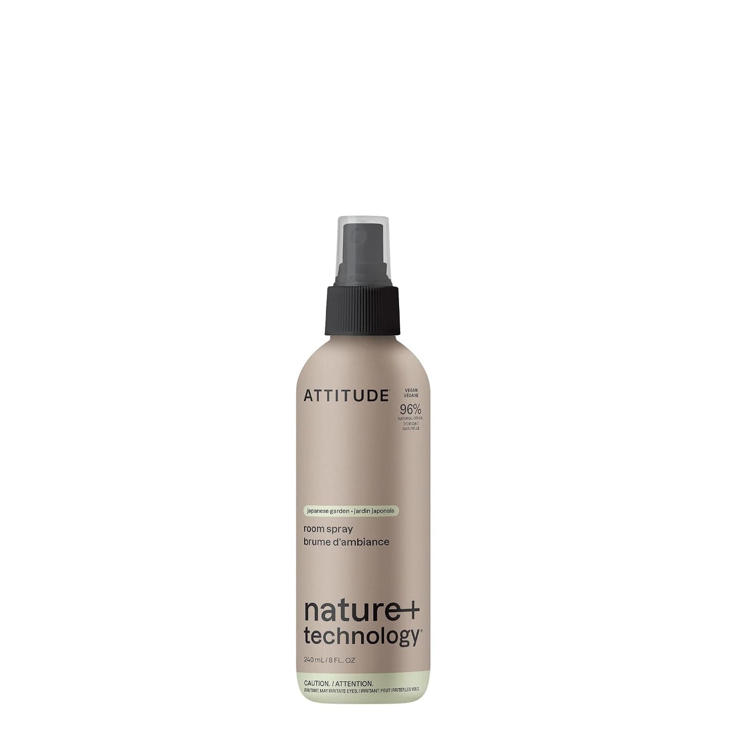 ATTITUDE Scented Room and Air Freshner Spray, for Home and Bathroom, Natural Origin Ingredients, Vegan,Floral and Woody Scent, Japanese Garden, 8 Fl Oz