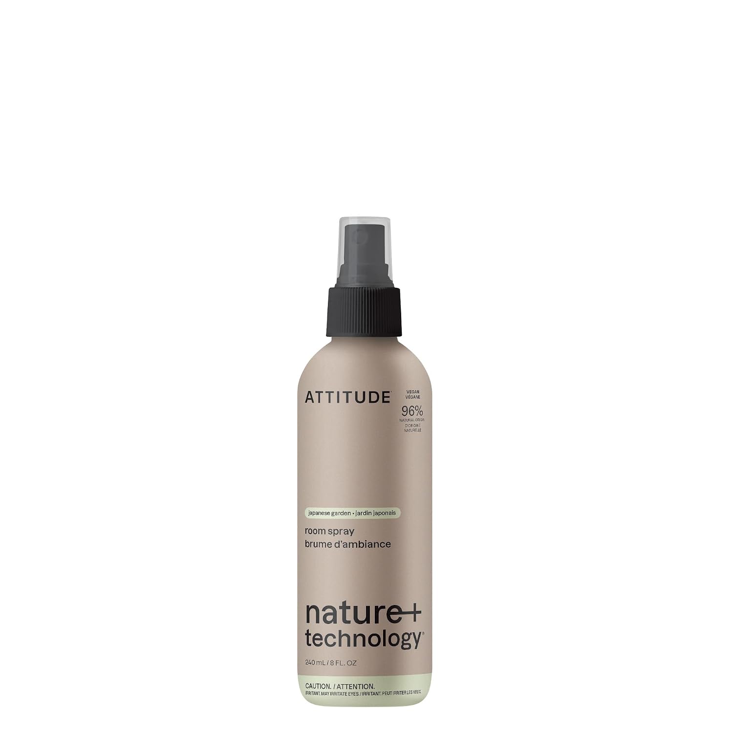 ATTITUDE Scented Room and Air Freshner Spray, for Home and Bathroom, Natural Origin Ingredients, Vegan,Floral and Woody Scent, Japanese Garden, 8 Fl Oz