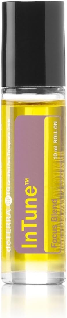 doTERRA - InTune Essential Oil Focus Blend Roll On - Supports Enhanced, Sustained Sense of Focus; Supports Efforts to Pay Attention or Stay On Task; For Topical Use - 10 mL