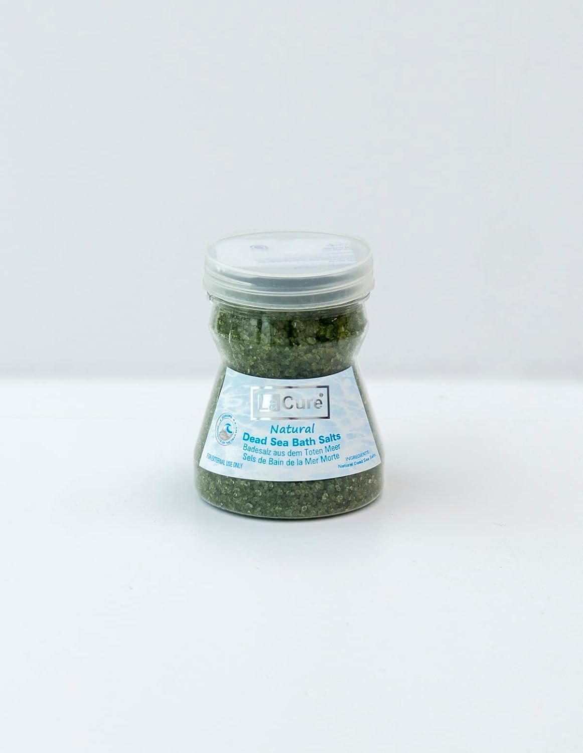 La Cure Natural Dead Sea Bath Salts, 250g Jar, Green | Home Spa Relaxation, For Women, Soft Skin, Self Care Gift