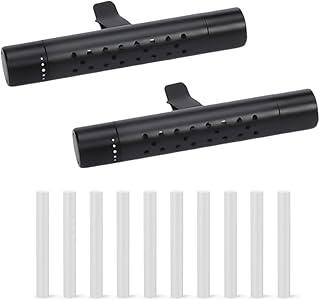 Osilly 2PCS Car Diffuser Vent Clip, Vehicle Essential Oil Scents Set with 10 Unscented Refill Sticks, Automotive Vent Air Freshener Decoration Accessories, Universal for SUV, Sedan, Truck (Black)