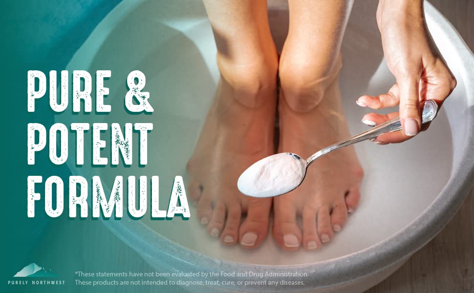 Purely Northwest-Tea Tree, Peppermint, MSM & Epsom Salt Foot Soak-for Stubborn Foot Odor, Burning & Itching associated with Athletes Foot- Softens Dry Skin & Calloused Heels-1 Pound
