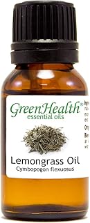 GreenHealth Lemongrass - 1/2 fl oz (15 ml) Glass Bottle - 100% Pure Essential Oil