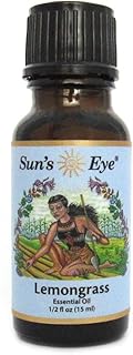 Sun's Eye Lemongrass Essential Oil, 1/2 oz Bottle, Yellow