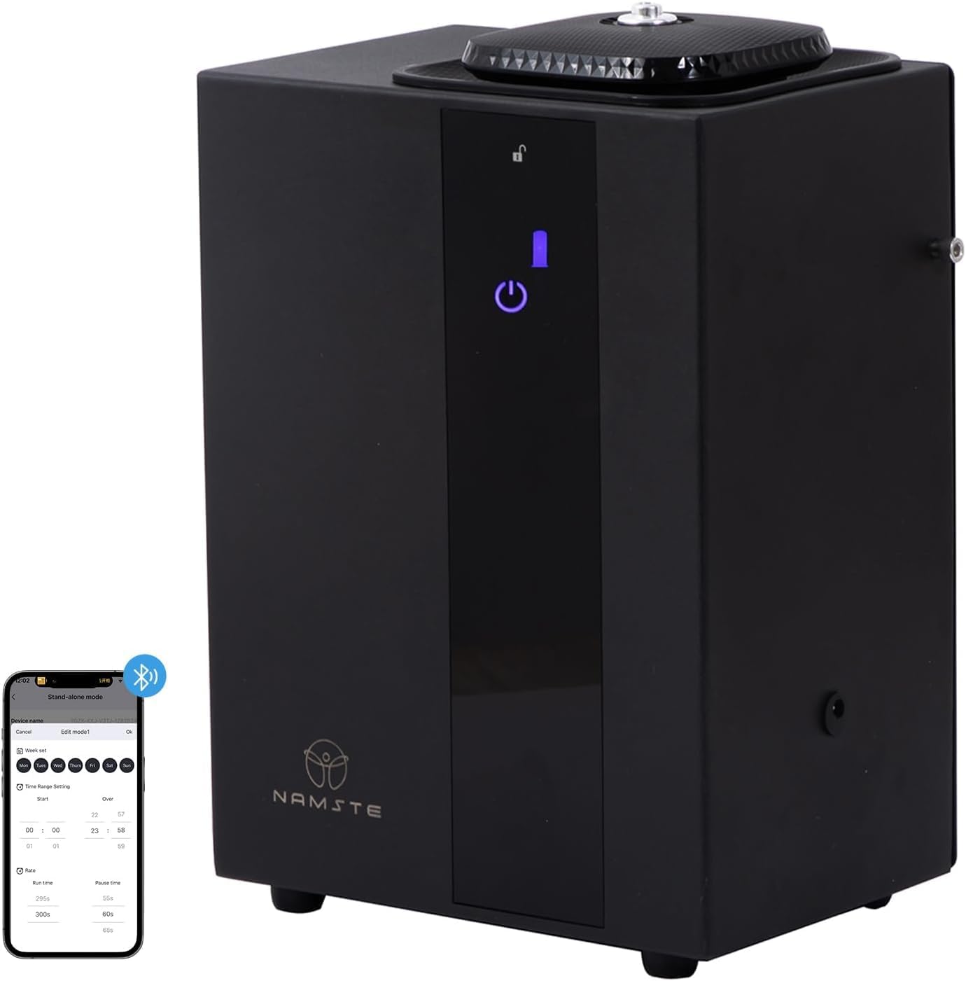 Smart Waterless Diffuser - Essential Oil Scent Coverage 6500 Sq.Ft HVAC Machine Whole House Aroma & Hotel Collection, APP & Touch Control 800ml Large Capacity Aromatherapy Metal Material