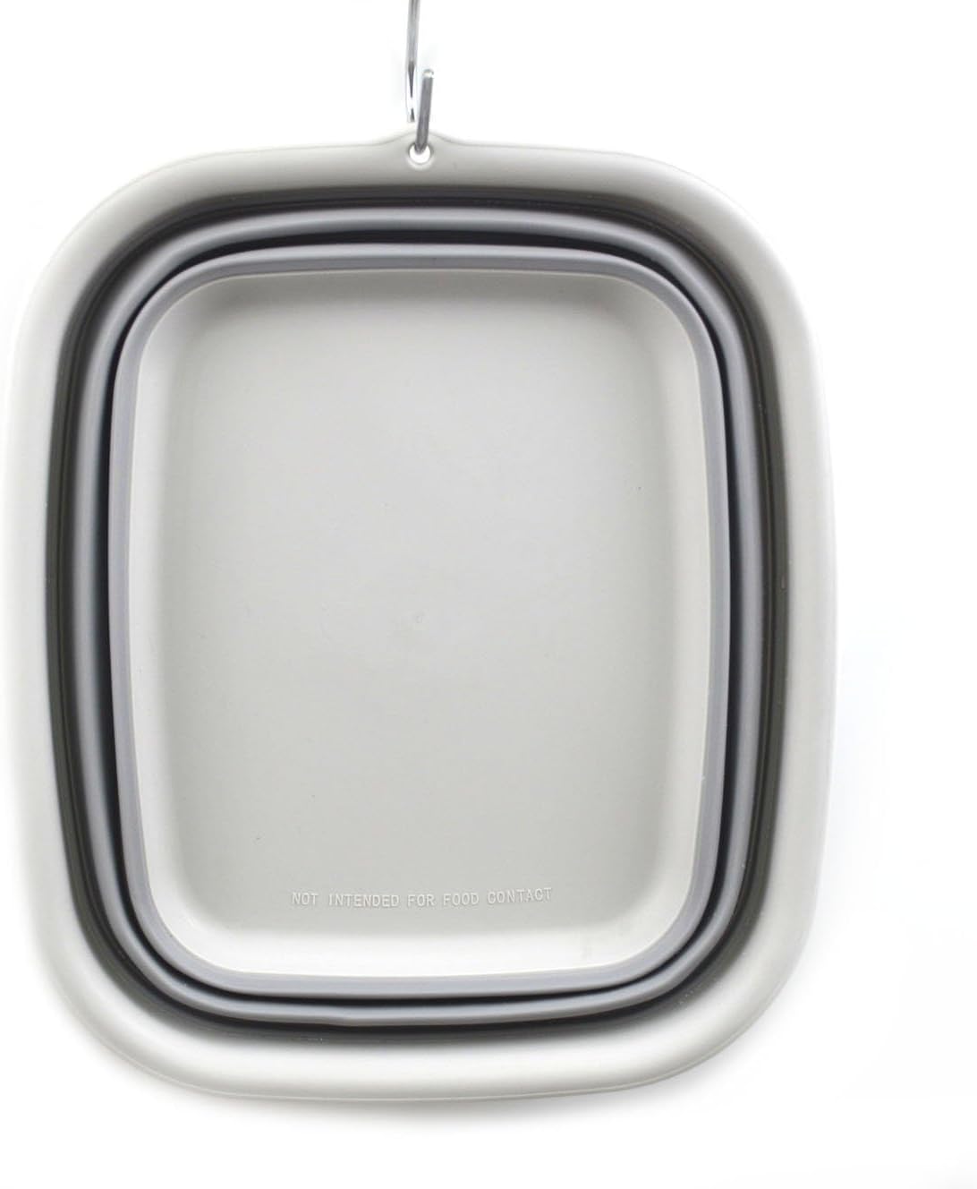 SAMMART 9.45L (2.5 Gallon) Collapsible Tub - Foldable Dish Tub - Portable Washing Basin - Space Saving Plastic Washtub (Grey, M)