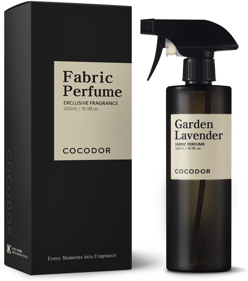 COCODOR Fragrance Room Spray/Garden Lavender / 16.9oz(500ml)/ Made with Essential Oils, scented room closet fabric odor eliminator spray