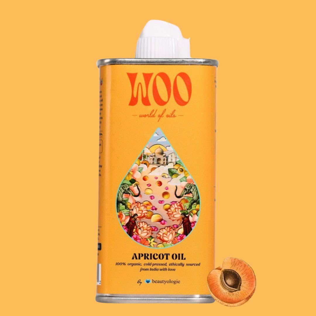 Certified Organic Apricot Oil – 100% Pure, Cold-Pressed & Fair Trade | Face, Skin & Hair | Lightweight, Non-Greasy, Antioxidant-Rich | Moisturizes, Calms Redness, Reduces Wrinkles | 3.4 oz