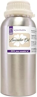 GreenHealth Lavender Essential Oil – 16 fl oz (473 ml) – 100% Pure & Uncut – Aluminum Bottle – Bulk Lavender Oil for Diffuser, Aromatherapy, Candles, Soap & DIY