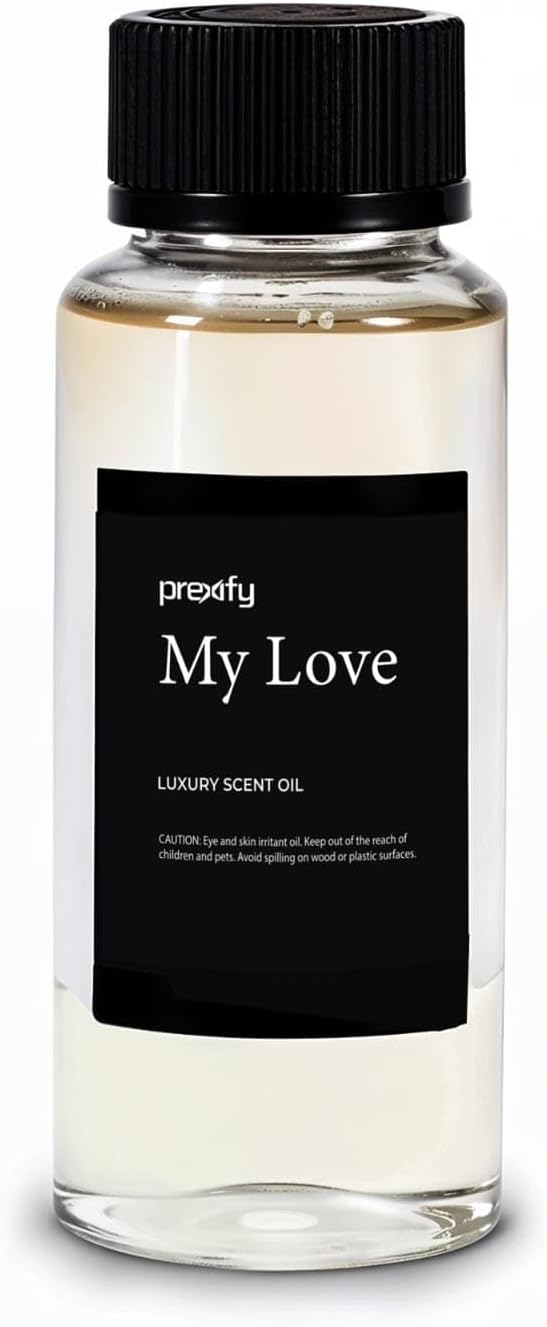 Diffuser Oil – Scent with Menthol, Tea Tree, Musk & Amber – Long-Lasting Blend for Home, Car & Office – Compatible with Ultrasonic & Nebulizing Diffusers, 100 ml (4.06 Fl Oz (Pack of 1), My Love)