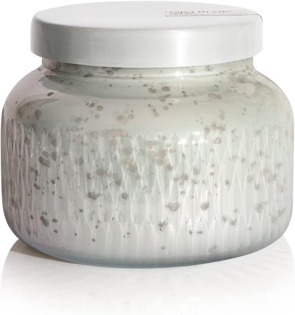 Capri Blue Holiday Mercury Jar Candle - Luxury Scented Candles for Home Decor - Long Lasting Soy Wax Blend- Decorative Jar for Holidays - Signature (Volcano, 19 oz)