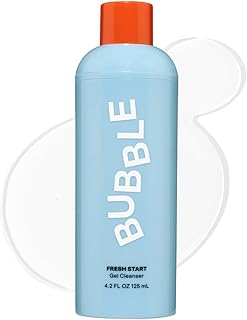 Bubble Skincare Fresh Start Gel Cleanser - Gentle Exfoliating Face Wash for Oily Skin - Gel Cleanser with Aloe Vera Juice + Caffeine to Protect and Soothe Complexion - Summer Skincare Essential(125ml)