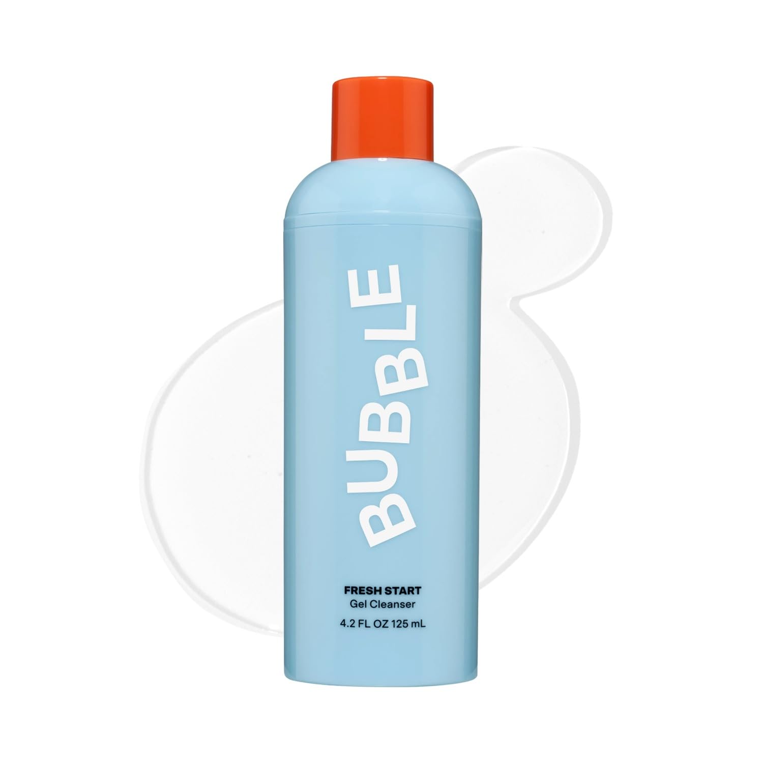 Bubble Skincare Fresh Start Gel Cleanser - Gentle Exfoliating Face Wash for Oily Skin - Gel Cleanser with Aloe Vera Juice + Caffeine to Protect and Soothe Complexion - Summer Skincare Essential(125ml)